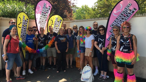 Physical therapists from the CSP celebrate Pride