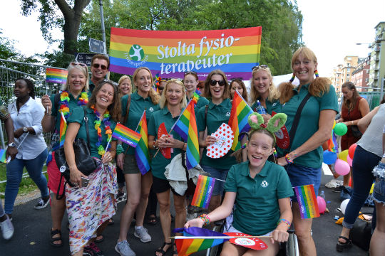 Swedish physios celebrate Pride 2016