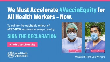 WHO vaccine equity campaign